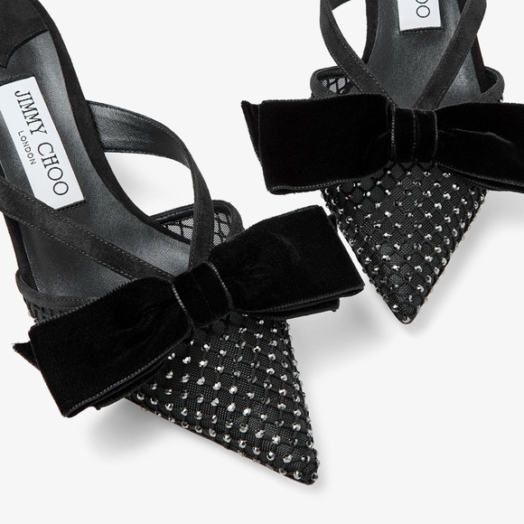 JIMMY CHOO Flaca Mule 50 Crystal kitten Heels - Picture 3 of 9